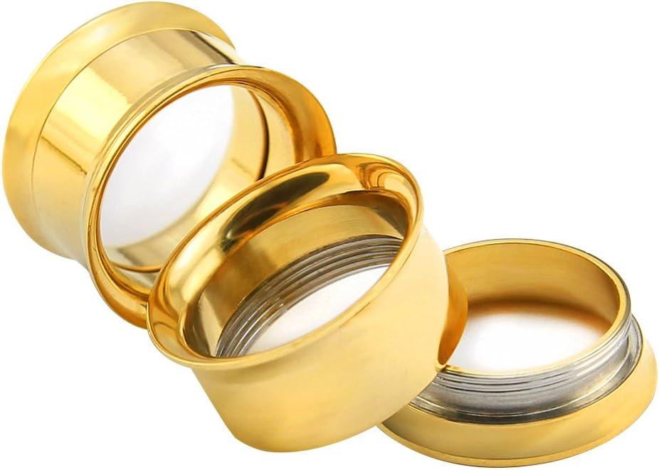 image6Pairs 8g1 Internal Thread Stainless Steel Double Flared Ear Tunnels and Plugs Gauge Ear Stretcher Expander Gauge4g5mm
