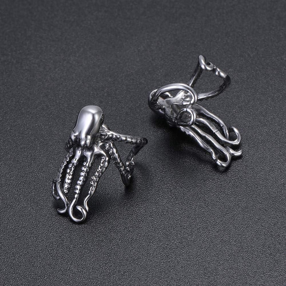 imageOctopus Ear Cuff for Non Pierced Ears Surgical Steel Cuff Earrings for Women Cool Mens Fake Earrings Ear Crawler Earrings