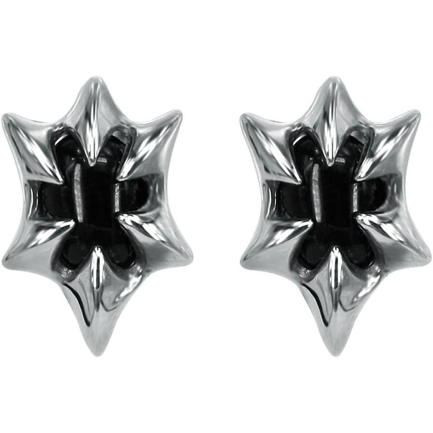 imageTribe Dragon Claw Black Stone Studs Earrings Gothic Stainless Steel Earring for Man Women Teens