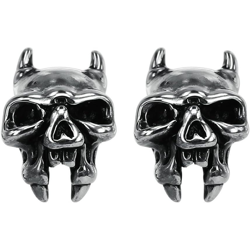imageVintage Tiger Earrings for Men Stainless Steel Animal Gothic Punk Stud Earrings Nickel Free 14