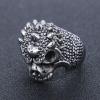 316L Stainless Steel Men’s Cool Rivets Skull Head Ring Black Tattoo Gothic Punk Ring for Men Size 18mm (8)