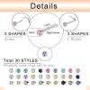 48Pcs Nose Rings Surgical Steel Nose Rings for Women Mix Color Nose Ring Hoops Stud Screw Nose Piercing Jewelry 20G