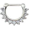 4Pcs Cubic Zirconia Septum Clicker Nose Rings 16g Stainless Steel Post Septum Piercing Jewelry
