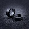 6 Pairs Stainless Steel Black Stud Earrings for Men Huggie Hoop Earrings Set Cartilage Ear Piercing