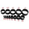 6Pairs 8g-1” Double Flared Saddle Ear Tunnels Stainless Steel Plugs Gauge Ear Stretcher Expander Piercing (Gauge=4g(5mm))