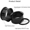 6Pairs 8g-1” Stainless Steel Single Flared Ear Flesh Tunnel with Silicone O-Rings Plug Gauge Ear Stretcher Expander (Gauge=4g(5mm))