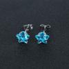 Brilliant Cubic Zirconia Stainless Steel Stud Earrings Helix Cartilage Earrings Studs for Women 4 Pairs(8mm Star * 4 Pairs)