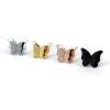 Fashion Cute Frosted Butterfly Stud Earrings Stainless Steel Ear Stud Helix Cartilage Earring Set Women (1 Pair Gold)
