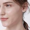 Korea Style Stainless Steel Hoop Earrings Circle Tassel Drop Dangle Earring Feather Cross Earrings for Women Men