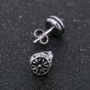 Multiple Retro Punk Earrings Shield Skull Shaped Stainless Steel Stud Earrings for Men Women(#3)