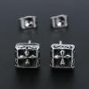 Multiple Retro Punk Earrings Shield Skull Shaped Stainless Steel Stud Earrings for Men Women(#6)