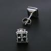 Multiple Retro Punk Earrings Shield Skull Shaped Stainless Steel Stud Earrings for Men Women(#6)