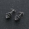 Multiple Retro Punk Earrings Shield Skull Shaped Stainless Steel Stud Earrings for Men Women(#8)