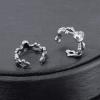 Punk Stainless Steel Skull Star Helix Clip On Earrings Ear Cuffs Ear Wraps Non Piercing Earrings for Women (#3)