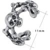 Punk Stainless Steel Skull Star Helix Clip On Earrings Ear Cuffs Ear Wraps Non Piercing Earrings for Women (#3)