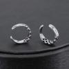 Punk Stainless Steel Skull Star Helix Clip On Earrings Ear Cuffs Ear Wraps Non Piercing Earrings for Women (#6)