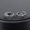 Punk Stainless Steel Skull Star Helix Clip On Earrings Ear Cuffs Ear Wraps Non Piercing Earrings for Women (#7)