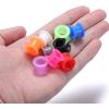 PunkTracker 18 Pairs 8g-1” UV Acrylic Screw Fit Ear Tunnels & Thick Silicone Double Flared Ear Gauge Plugs Piercing(Gauge=6g(4mm))