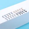 PunkTracker Nose Ring Surgical Steel Nose Rings for Women Nose Piercing Jewelry CZ Diamond L Shape Studs Screw 20G
