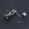 Vintage Sword Skull Rose Drop Dangle Stud Earrings 316L Surgical Steel Punk Cartilage Earrings Mens Women