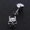 Vintage Tiger Earrings for Men Stainless Steel Animal Gothic Punk Stud Earrings Nickel Free (#14)