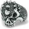 316L Stainless Steel Men’s Cool Rivets Skull Head Ring Black Tattoo Gothic Punk Ring for Men Size 18mm (8)