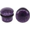 4g-11/16” Deep Purple Stone Single Flared Ear Plugs Flesh Tunnels with Silicone O-Ring Expander Gauges (Guage=1/2″(12mm))