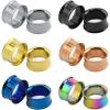 image6Pairs 8g1 Double Flared Saddle Ear Tunnels Stainless Steel Plugs Gauge Ear Stretcher Expander Piercing Gauge4g5mm