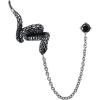 Chain Linked Upper Ear Stud Punk Sword Dangle Surgical Steel Helix Cartilage to Lobe Stud Earring(snake ear cuff)