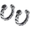 Punk Stainless Steel CZ Crystal Helix Cartilage Clip On Earrings Non Piercing Ear Cuffs Earrings for Women (Black)