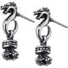 Vintage Sword Skull Rose Drop Dangle Stud Earrings 316L Surgical Steel Punk Cartilage Earrings Mens Women