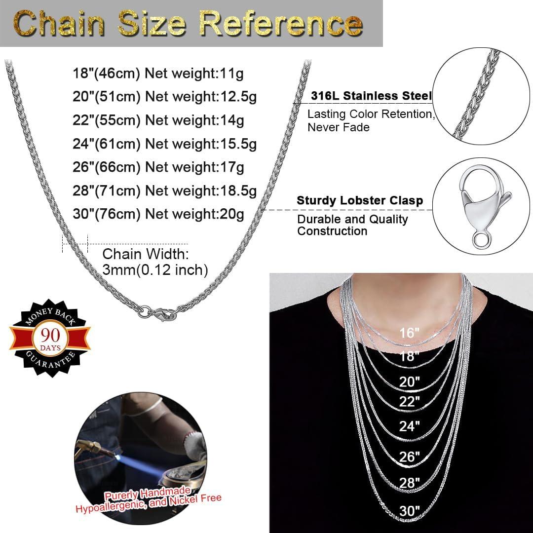 imageChainsHouse 2MM Snake Chain Necklace for Men 14K GoldBlackStainless Steel Simple Chains for Pendants or Solo Wear Hypoallergenic Mens Jewelry Gift for Father 16quot30quot LengthD Steel3mmW
