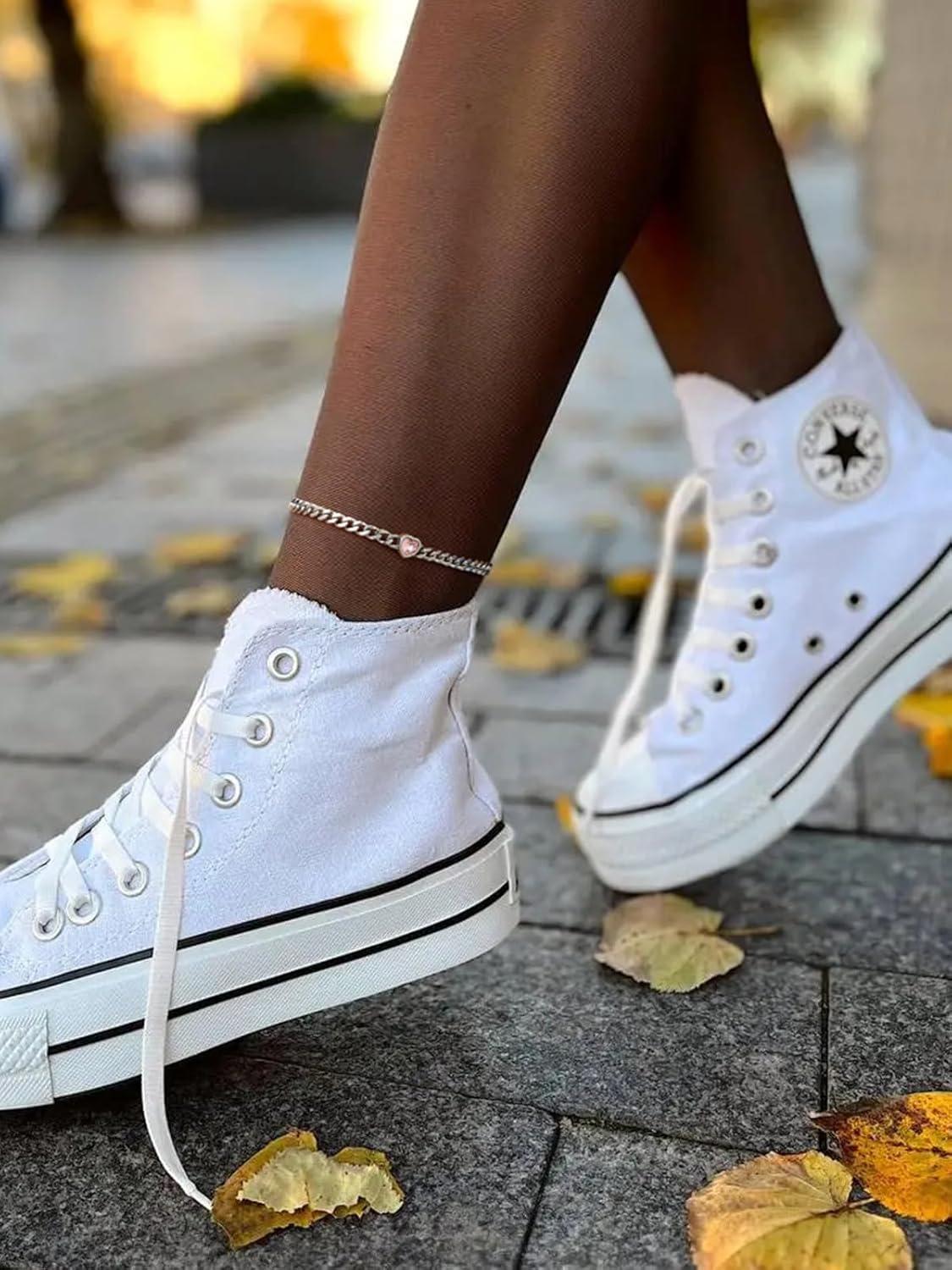 imageChainsHouse Cuban Chain Anklets for WomenStainless Steel Black 6mm Link Chain Ankle Bracelet with Heart Birthstone Jan Dec 12 Months 22cm27cm Adjustable with Gift Box11 NovTopazSteel