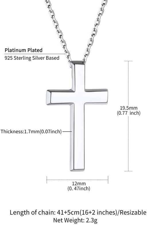 imageChainsHouse Cubic Zirconia Cross Necklace for Women Elegant Layered Cross Pendant Religious Crucifix Tiny Cross Necklaces for Women Girls Send Gift Boxa Classic Cross Silver