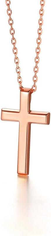 imageChainsHouse Cubic Zirconia Cross Necklace for Women Elegant Layered Cross Pendant Religious Crucifix Tiny Cross Necklaces for Women Girls Send Gift Boxa Classic Cross Rose Gold