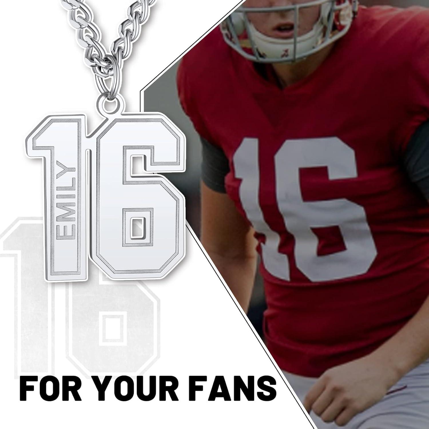 imageChainsHouse Men 09 Jersey Number Necklace Custom Necklace BaseballBasketballFootball with Number Personalized Number Pendant Stainless Steel Chain Sports Necklaces for Men Women with Gift Box0199 Number Name CustomSteel