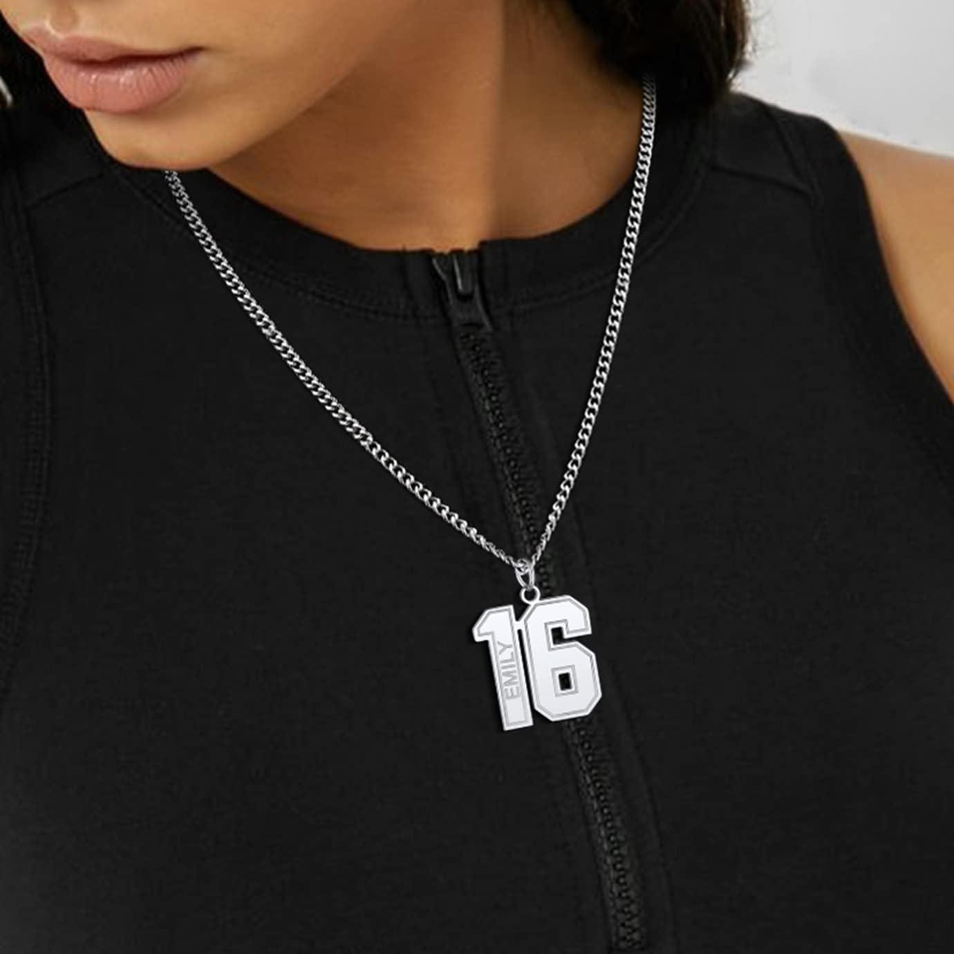 imageChainsHouse Men 09 Jersey Number Necklace Custom Necklace BaseballBasketballFootball with Number Personalized Number Pendant Stainless Steel Chain Sports Necklaces for Men Women with Gift Box0199 Number Name CustomSteel