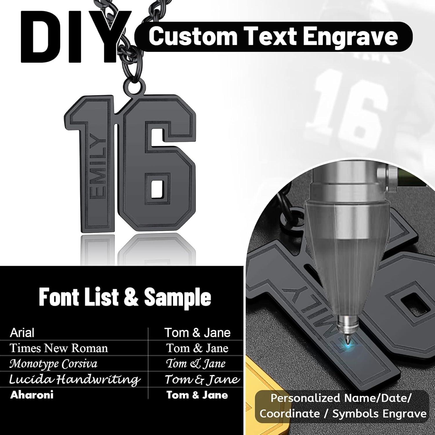 imageChainsHouse Men 09 Jersey Number Necklace Custom Necklace BaseballBasketballFootball with Number Personalized Number Pendant Stainless Steel Chain Sports Necklaces for Men Women with Gift Box0199 Number Name CustomBlack