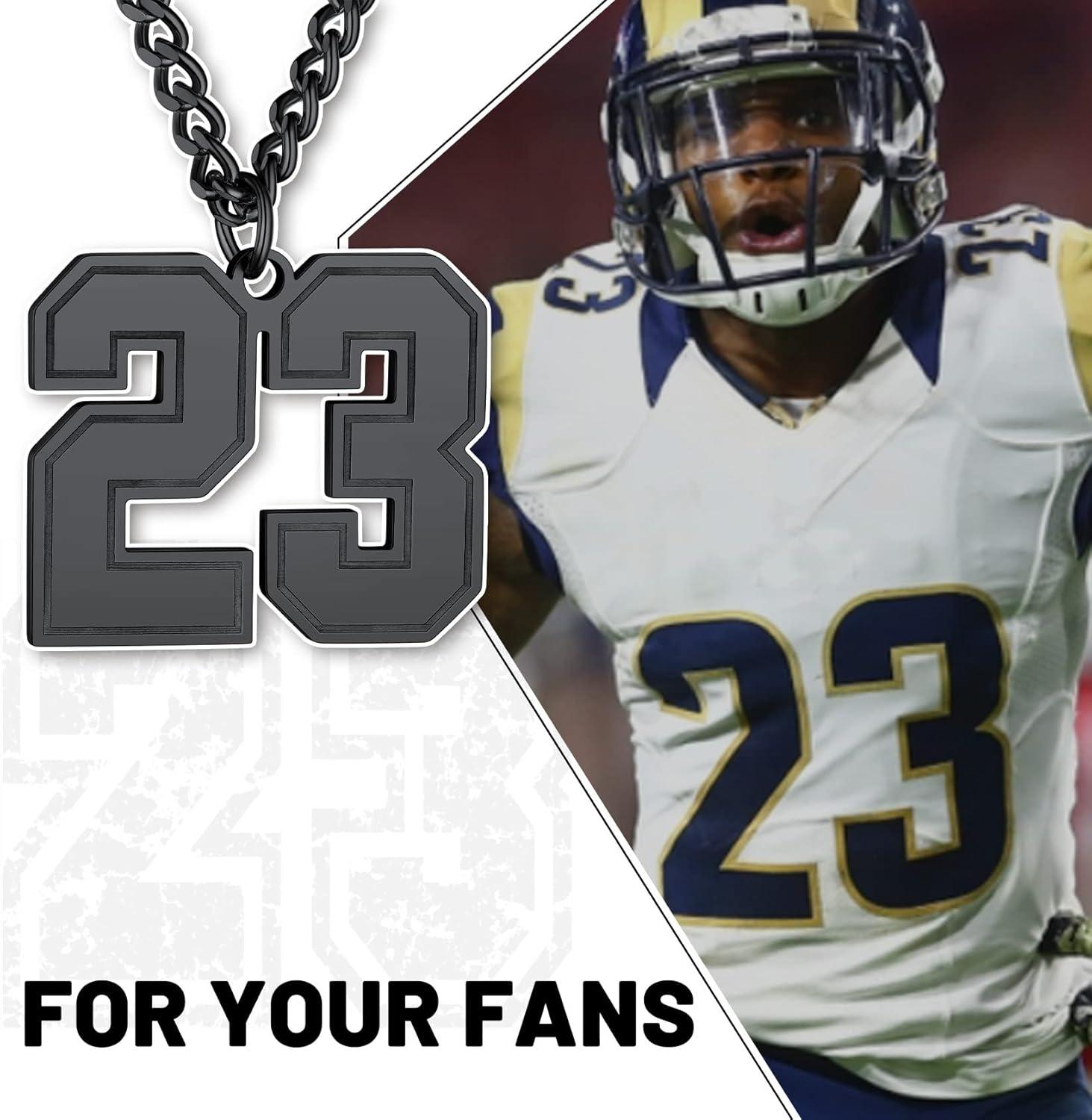 imageChainsHouse Men 09 Jersey Number Necklace Custom Necklace BaseballBasketballFootball with Number Personalized Number Pendant Stainless Steel Chain Sports Necklaces for Men Women with Gift Box0199 Number CustomBlack