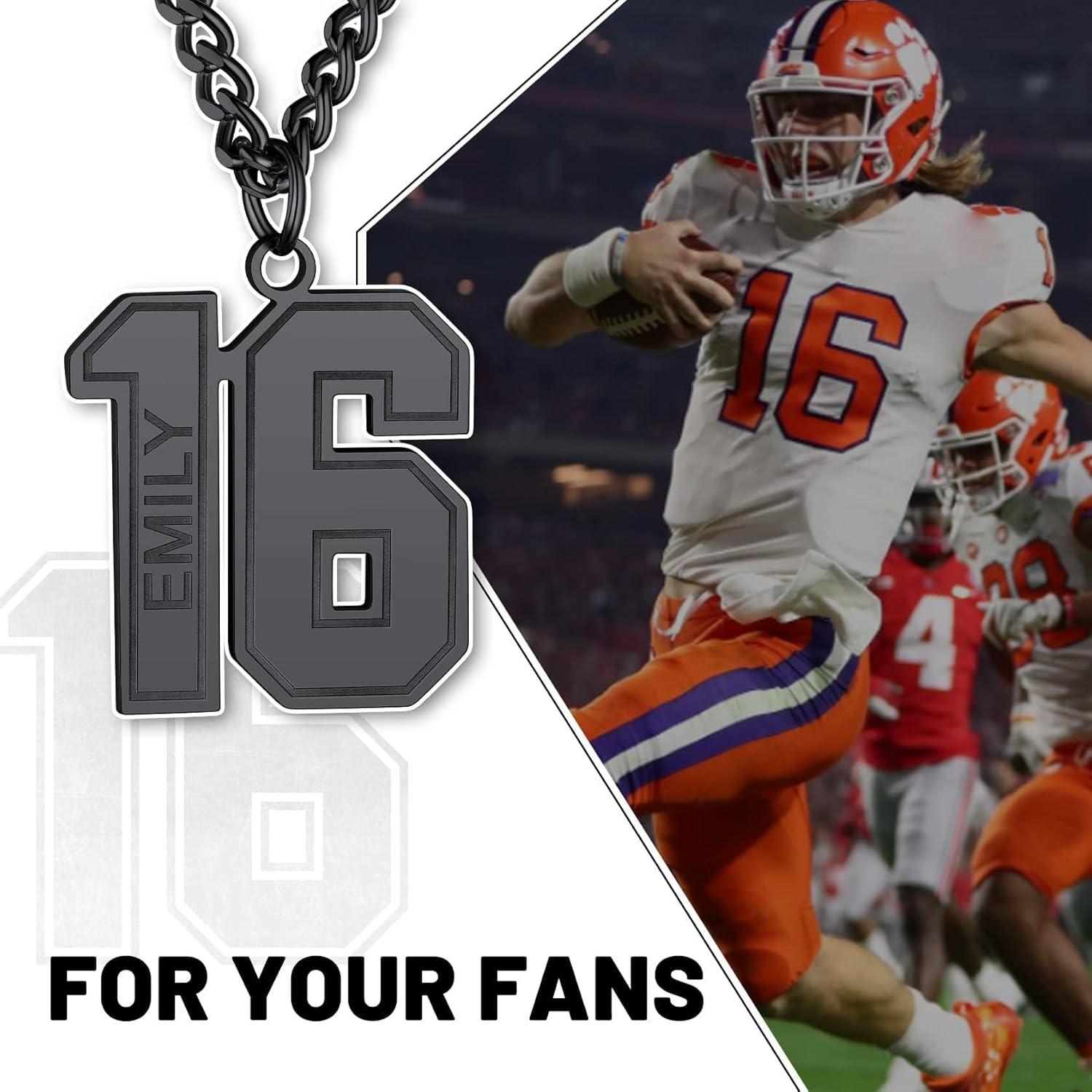 imageChainsHouse Men 09 Jersey Number Necklace Custom Necklace BaseballBasketballFootball with Number Personalized Number Pendant Stainless Steel Chain Sports Necklaces for Men Women with Gift Box0199 Number Name CustomBlack