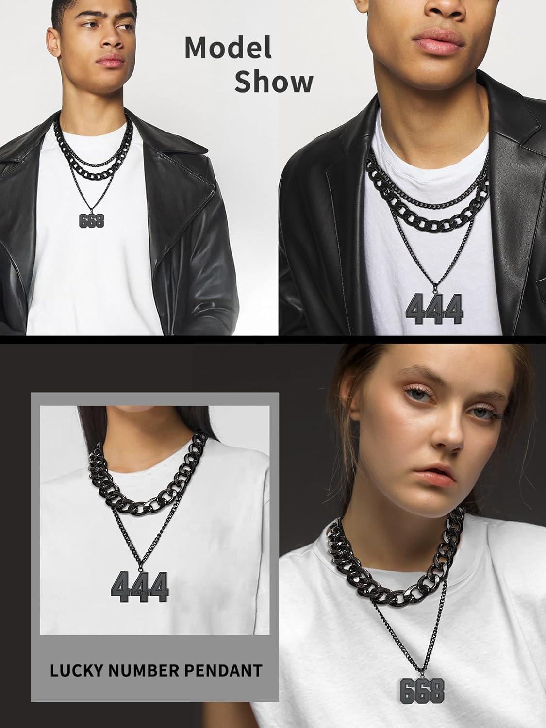 imageChainsHouse Men 09 Jersey Number Necklace Custom Necklace BaseballBasketballFootball with Number Personalized Number Pendant Stainless Steel Chain Sports Necklaces for Men Women with Gift Box001999 Number CustomBlack