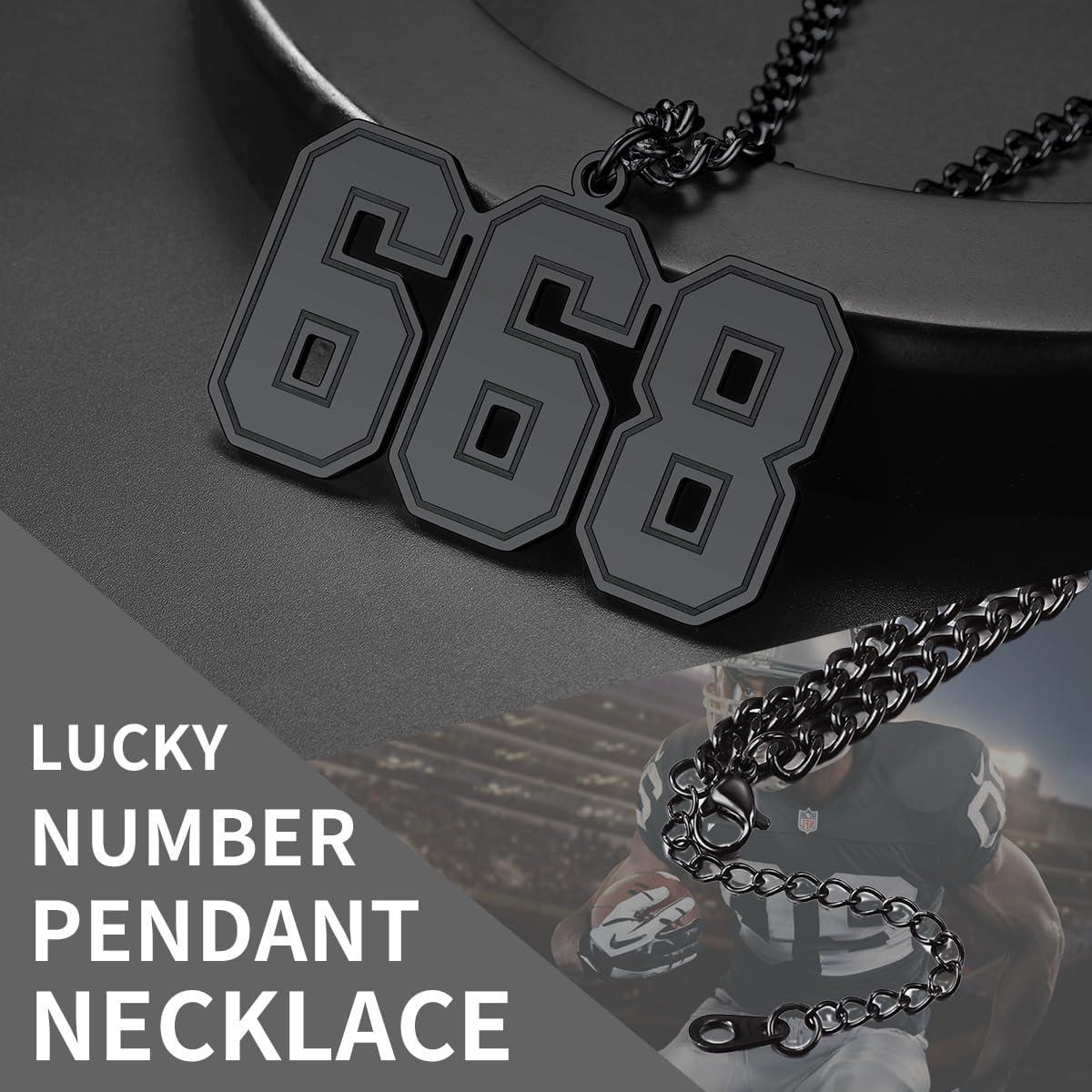 imageChainsHouse Men 09 Jersey Number Necklace Custom Necklace BaseballBasketballFootball with Number Personalized Number Pendant Stainless Steel Chain Sports Necklaces for Men Women with Gift Box001999 Number CustomBlack