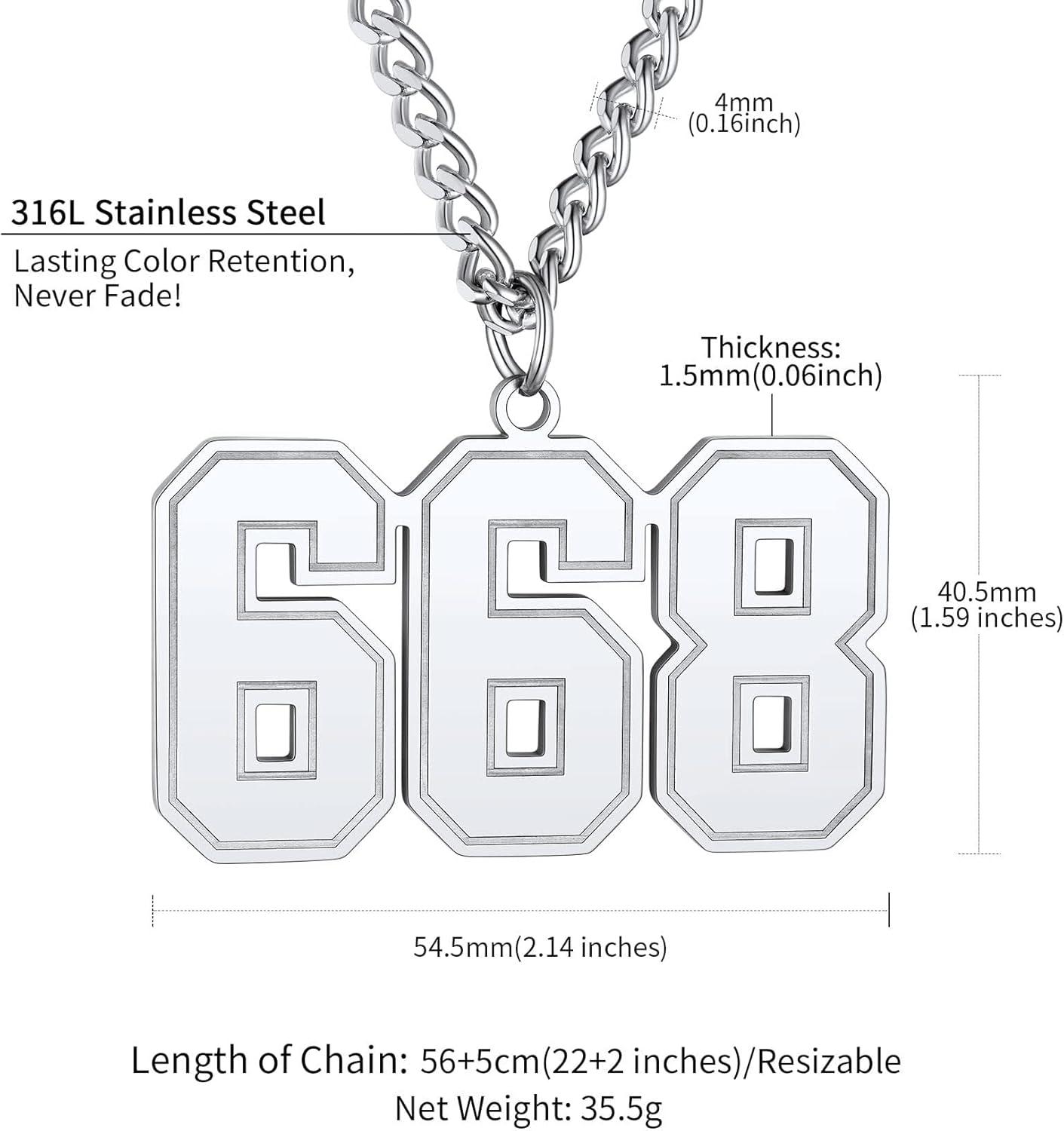 imageChainsHouse Men 09 Jersey Number Necklace Custom Necklace BaseballBasketballFootball with Number Personalized Number Pendant Stainless Steel Chain Sports Necklaces for Men Women with Gift Box001999 Number CustomSteel