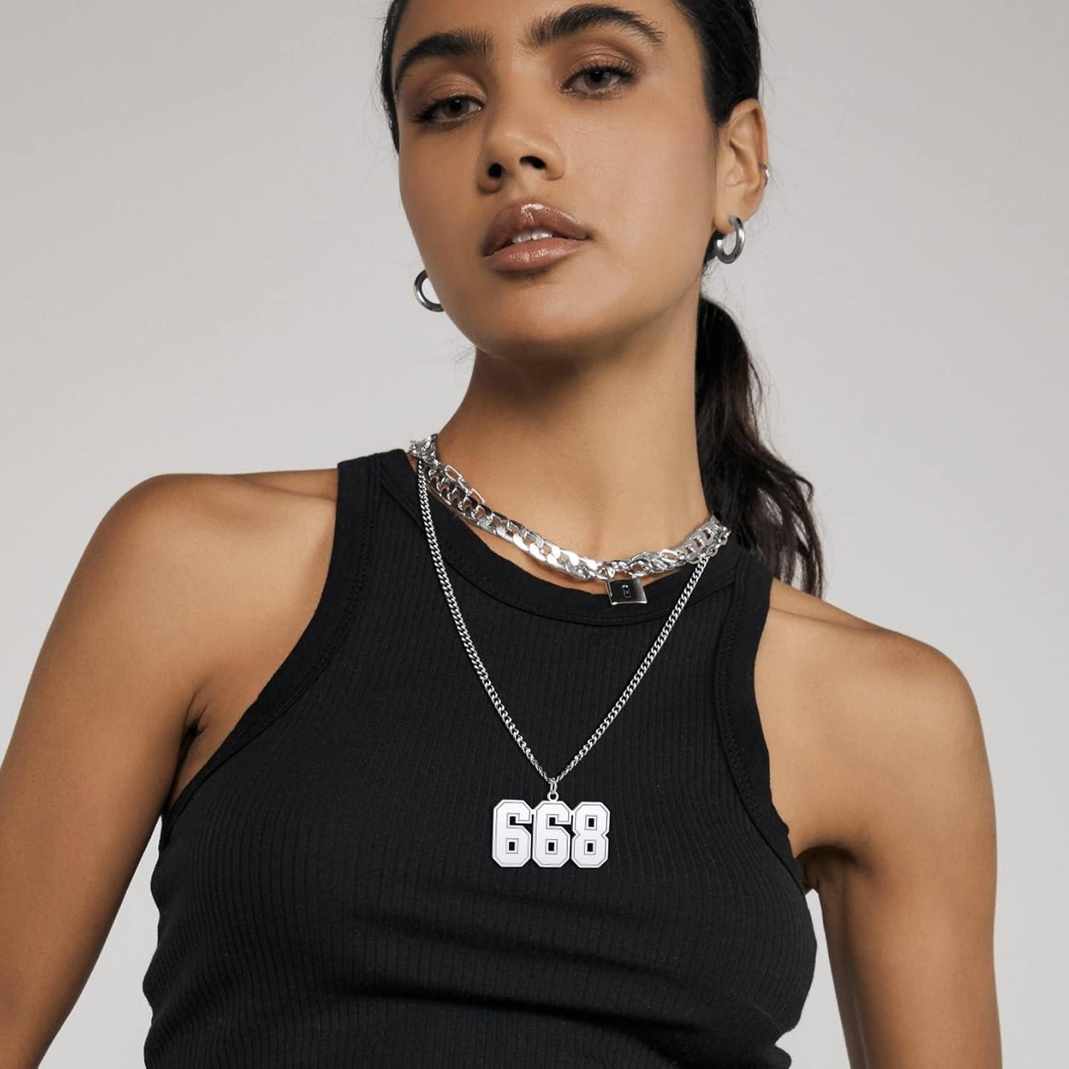 imageChainsHouse Men 09 Jersey Number Necklace Custom Necklace BaseballBasketballFootball with Number Personalized Number Pendant Stainless Steel Chain Sports Necklaces for Men Women with Gift Box001999 Number CustomSteel