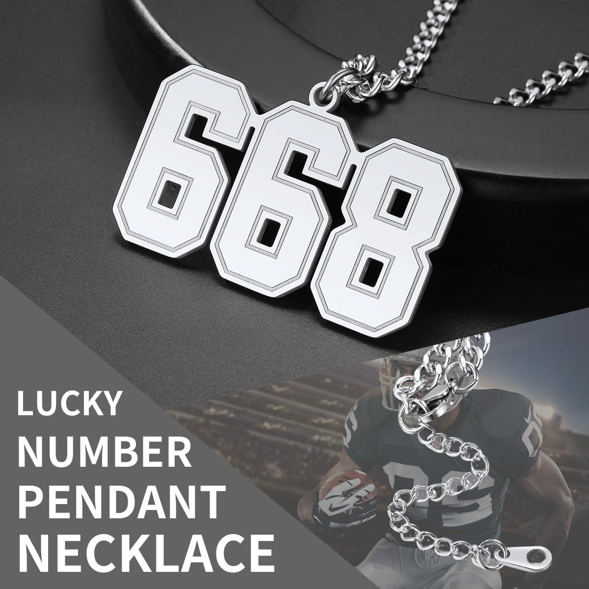 imageChainsHouse Men 09 Jersey Number Necklace Custom Necklace BaseballBasketballFootball with Number Personalized Number Pendant Stainless Steel Chain Sports Necklaces for Men Women with Gift Box001999 Number CustomSteel