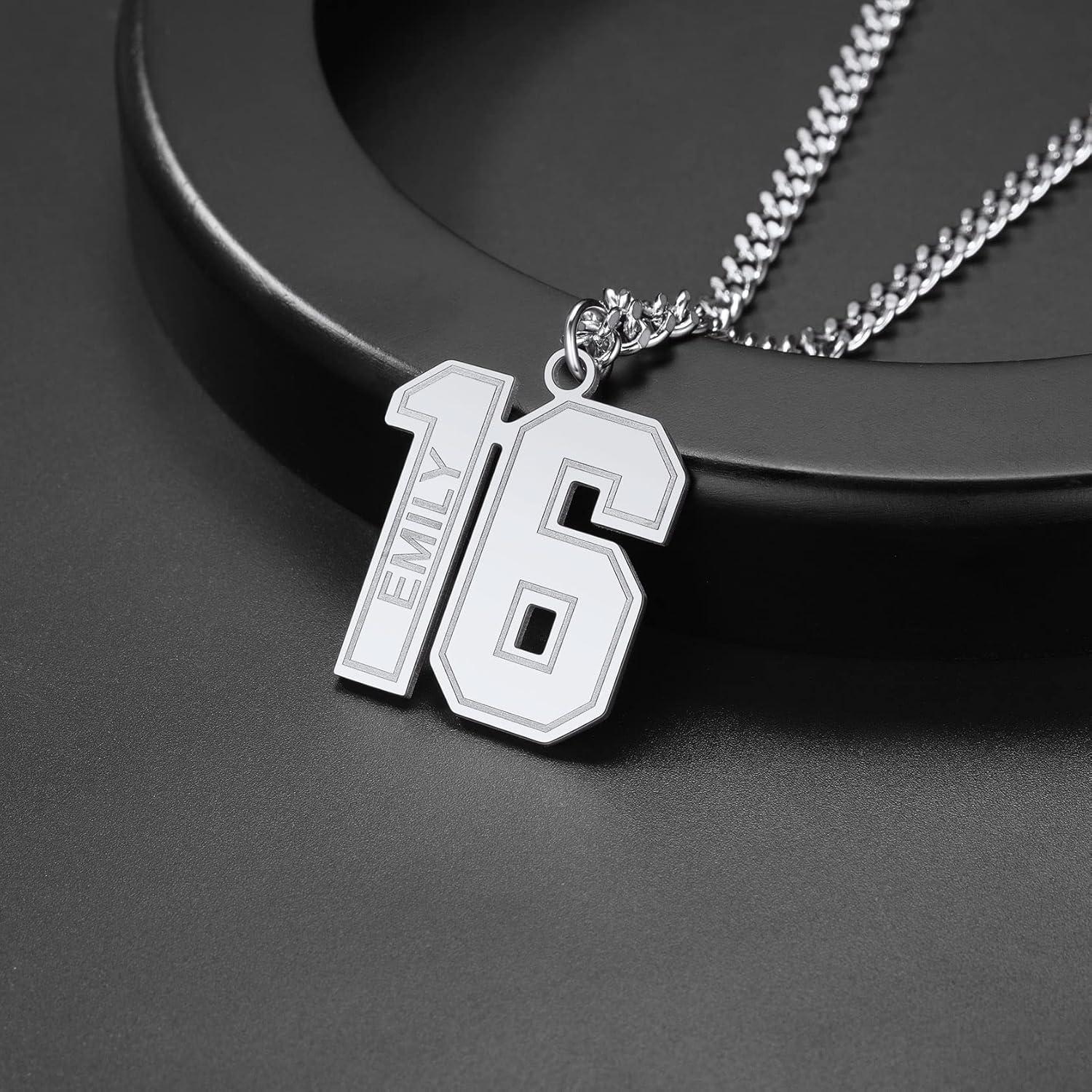 imageChainsHouse Men 09 Jersey Number Necklace Custom Necklace BaseballBasketballFootball with Number Personalized Number Pendant Stainless Steel Chain Sports Necklaces for Men Women with Gift Box0199 Number Name CustomSteel