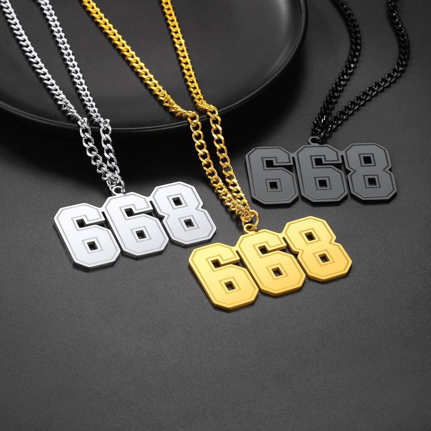 imageChainsHouse Men 09 Jersey Number Necklace Custom Necklace BaseballBasketballFootball with Number Personalized Number Pendant Stainless Steel Chain Sports Necklaces for Men Women with Gift Box001999 Number CustomGold