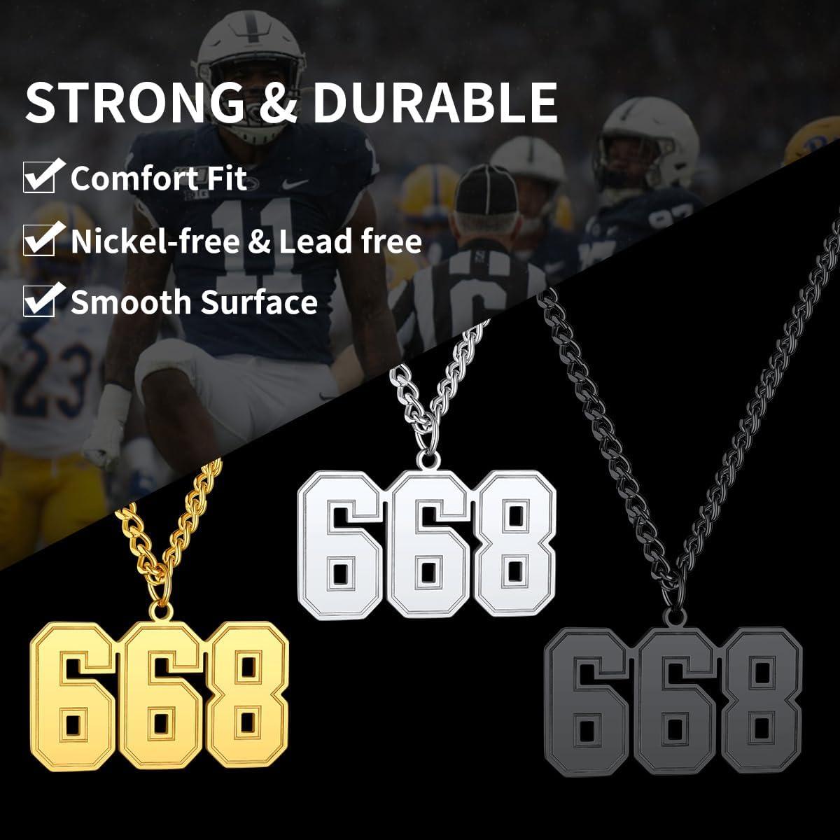imageChainsHouse Men 09 Jersey Number Necklace Custom Necklace BaseballBasketballFootball with Number Personalized Number Pendant Stainless Steel Chain Sports Necklaces for Men Women with Gift Box001999 Number CustomSteel