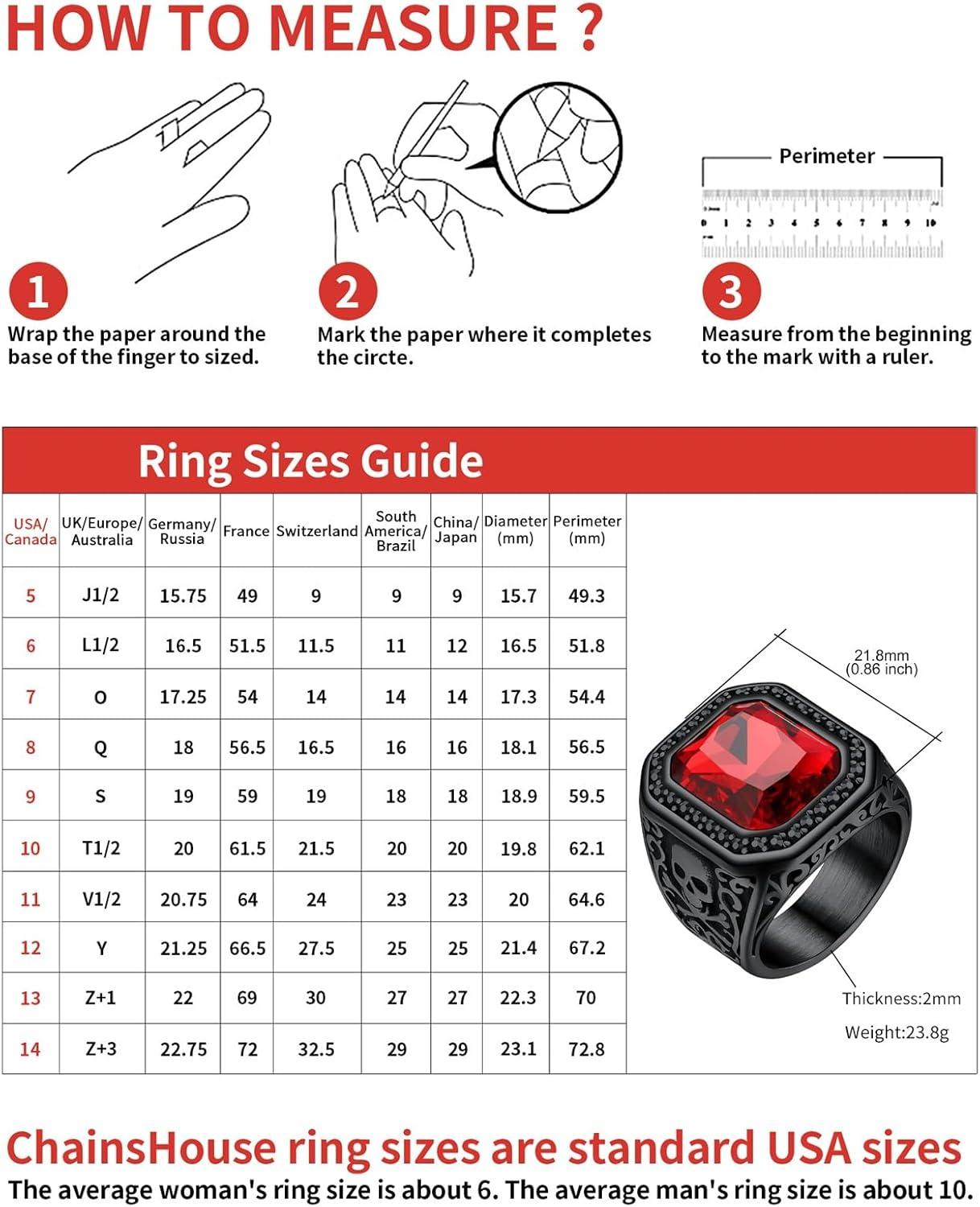 imageChainsHouse Mens Black Onyx Rings Retro X Bone Skull Stainless Steel Signet Rings for Men Black Onyx Agate Gemstone Rings Jewelry Offer Custom Service Size 714F BlackRed StoneCustom