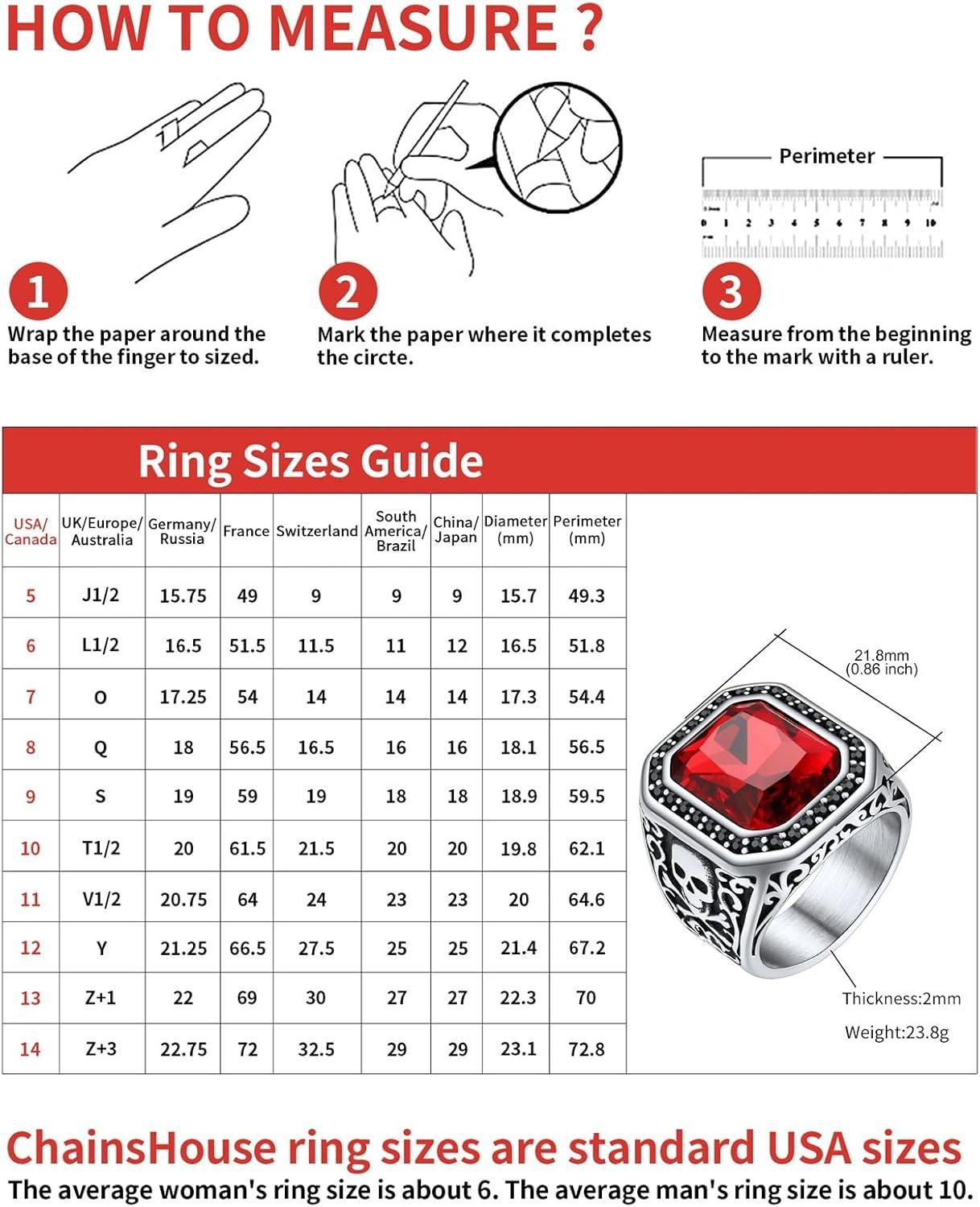 imageChainsHouse Mens Black Onyx Rings Retro X Bone Skull Stainless Steel Signet Rings for Men Black Onyx Agate Gemstone Rings Jewelry Offer Custom Service Size 714G SteelRed StoneCustom